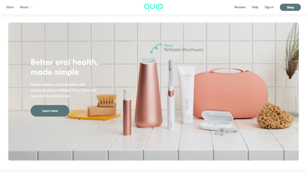 アメリカ発おしゃれな電動歯ブラシのサブスク「Quip」